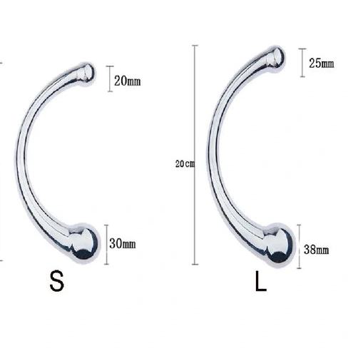 Anal Hooks 5858 Steel Elegant Double Anal Stainless Ended Hook 0130